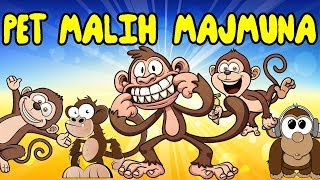 Pet malih majmuna  Pjesme za djecu  Pjesmice za djecu o životinjama  Five little monkeys  Animal [upl. by Asabi]