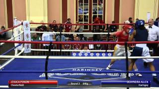 Haringey Box Cup SF  Jessica Poxon v Deayndra Allen [upl. by Nalon]