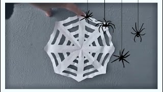 Spinnenweb van papier 🕸🕷  DIY  Mandy Michelle [upl. by Eceinal]