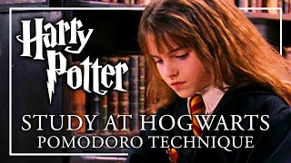 STUDY AT HOGWARTS  Pomodoro  ASMR  Music Breaks  Study with me Harry Potter Peaceful Relaxing [upl. by Aihsema]