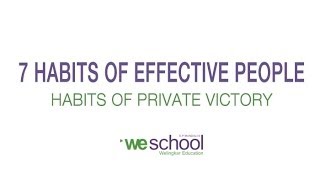 7 Habits of Effective People  Habits of Private Victory  Welingkars WE School [upl. by Casanova327]