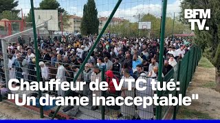 Trafic de drogue lhommage au chauffeur de VTC tué à Marseille [upl. by Ahsatam]