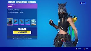 NEW WITCHING WING QUEST PACK Fortnite Item Shop January 25th 2022 MYNA SKIN [upl. by Collayer]