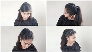 Top 4 High Ponytail HairStyle for school college going girls l New simple amp EasyPonytailBraid Pony [upl. by Hiasi576]