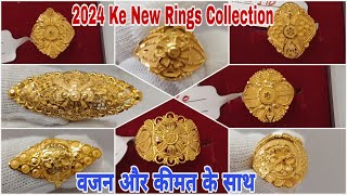 2024 Gold Ring Design  916 Hallmark Gold Rings  Ladies Gold Rings Designs With Price [upl. by Enihpesoj]