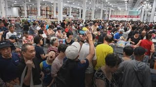 Costco closed its first store in China early because of huge openingday crowds [upl. by Iffar]