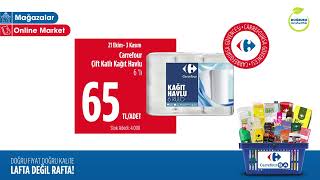 Carrefour Çift Katlı 6’lı Kağıt Havlu 65 TLADET [upl. by Noreht]