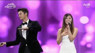 REPLY 1997 BONSANG  All for you live  Jung Eun Ji amp Seo In Guk  tvN10 Awards 161009 [upl. by Rawdin]