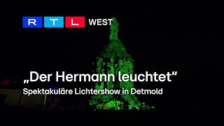 Show “Der Hermann leuchtet” lässt Detmolder Denkmal farbenfroh erstrahlen  RTL WEST 15032024 [upl. by Pandich569]