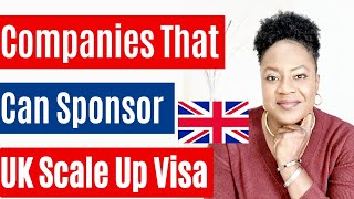 List Of Companies Sponsoring UK Scale Up Visa 🇬🇧 [upl. by Hildebrandt]