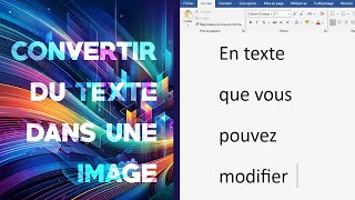 Convertir du texte dans une image en texte que vous pouvez modifier Super Astuces [upl. by Hagi593]