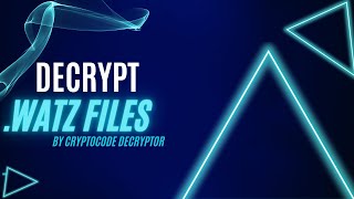 Watz File Virus Ransomware Watz  Removal and Decrypt Watz Files [upl. by Streeto]