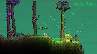 Acid Rain Event at the Sulphurous Sea Tier 1  Terraria [upl. by Nosilla]