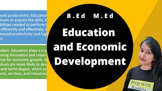 Education and Economic Development Educational Policy  Economics and Planning [upl. by Aham]