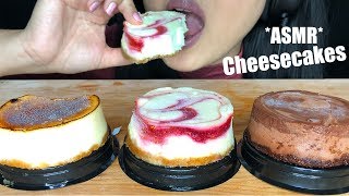 ASMR MINI CHEESECAKES  Soft Sticky Eating Sounds Crème Brûlée  Chocolate Truffle ASMR Phan [upl. by Otxilac]