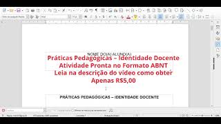 Portfólio Projeto de Extensão  Práticas Pedagógicas Identidade Docente [upl. by Eudo106]