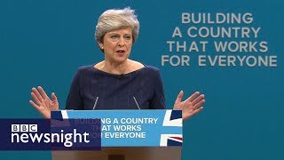 Theresa May’s ‘extraordinary’ conference speech  BBC Newsnight [upl. by Akehsar]