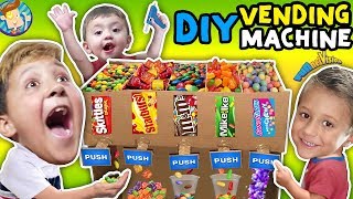 DIY Cardboard Dispenser Vending Machine FUNnel Vlog Fam [upl. by Norah]