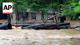 House swept away amid flooding in North Carolina after Hurricane Helene [upl. by Lipsey]