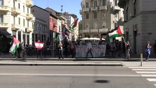 Milano presidio per la Palestina quotMcDonalds complice del genocidioquot [upl. by Lombardi]