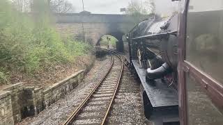 4079 Pendennis Castle climbs the Ski Jump at the ELR 12424 [upl. by Squires]