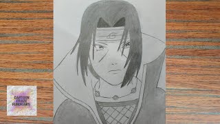 How to draw Itachi uchiha  Naruto  anime drawing step by step  easy anime drawing [upl. by Garaway828]