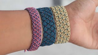 PULSERA DE HILOS DIAMANTE  TUTORIAL MACRAME [upl. by Annerb]