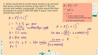 Compound Interest compounding monthly fortnightly quarterly etc [upl. by Gimpel369]