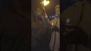 Magician makes money 💵 appear from flame [upl. by Niawtna]