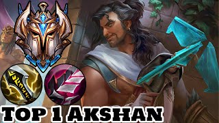 Wild Rift Akshan  Top 1 Akshan Gameplay Rank Challenger [upl. by Hoy249]