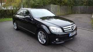 200909 MERCEDES C220 CDI AMG SPORT SALOON AUTOMATIC DIESEL OBSIDIAN BLACK MERCLAND NUNEATON [upl. by Lourdes272]