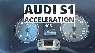 Audi S1 Sportback 20 TFSI 231 hp  acceleration 0100 kmh [upl. by Argela]