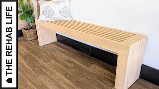 The 60 Scandinavian Bench  Super Easy DIY Project [upl. by Dietsche116]