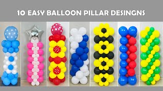 10 Very Useful Balloon Pillar Design for any occasion at home [upl. by Boykins]