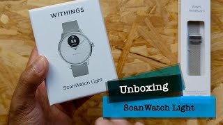 Withings ScanWatch Light  WhiteSilver  Unboxing and Setup [upl. by Krawczyk669]