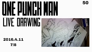 One Punch Man Yūsuke Murata Live Drawing  50 Ink Illustation Cap611 2016411 Part78 [upl. by Hodges]