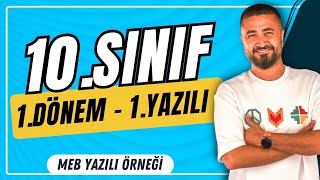 10SINIF 1DÖNEM 1ORTAK YAZILI SORULARI  10SINIF MATEMATİK  Rehber Matematik [upl. by Woodley]