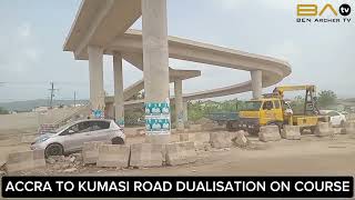 OFANKOR NSAWAM ROAD PROJECT From Amasaman Shikpontele Pobiman To Medie In Focus [upl. by Gnut]