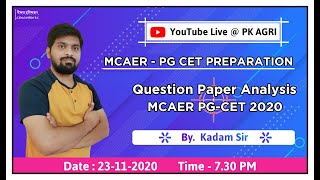 MCAER PG CET Previous Year Question Paper Analysis [upl. by Nod]