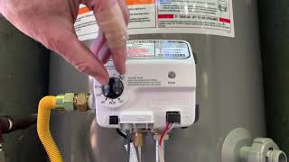 How to light the pilot on a Rheem gas water heater [upl. by Illek]