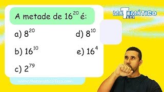 Desafio de matemática  metade de 16 elevado a 20 [upl. by Iives]