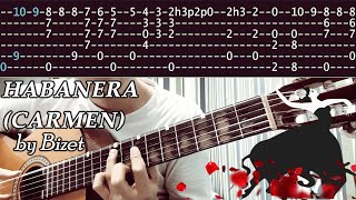 Habanera Carmen  Bizet  Classical Guitar Lesson TABS [upl. by Rehpotsirhc]