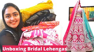 UNBOXING BRIDAL LEHENGAS Under Budget  Designer lehengas Online  Lehenga Review [upl. by Jan563]