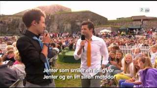 Emil og Didrik SolliTangen Jenter Allsang på Grensen 2012 [upl. by Cyrie]