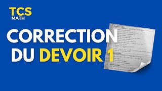 Correction du Devoir N1  Semestre 1 TC [upl. by Yk]