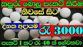 සල්ලි හොයමු කපුරැ බොල පැකටි කරලා  earn money at home sinhala sri lanka  swayan rakiya at home [upl. by Auoh]