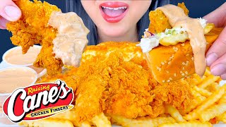 ASMR RAISING CANES FRIED CHICKEN TENDERS [upl. by Aehtorod]