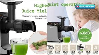 whall Masticating Slow Juicer Professional Stainless Juicer Machines for Vegetable and Fruit [upl. by Lowney]