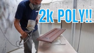 Cabinet refinishing using 2K poly [upl. by Ylaek]