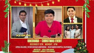 Rakshana  Christmas Event  December 16th Monday 6pm  Vijayawada [upl. by Novyar]